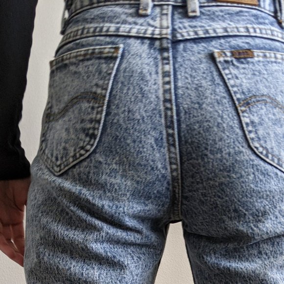 Vintage Acid Wash Jeans Lee 100% Cotton USA 24 00 - Picture 12 of 16